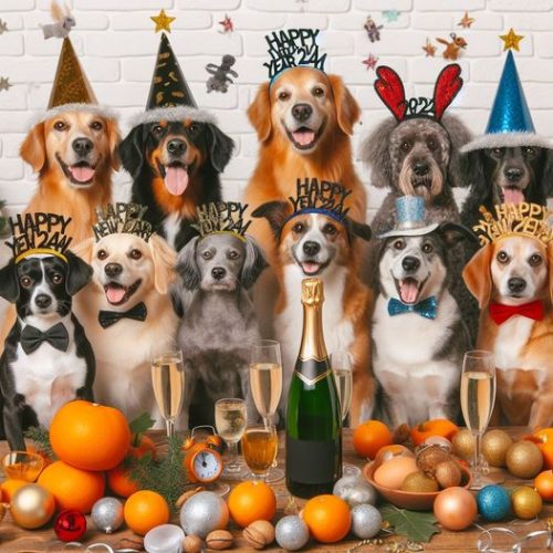 De vrijwilligers van Honden zonder Toekomst en Perros sin fronteras, wensen jullie allemaal het allerbeste voor 2024.